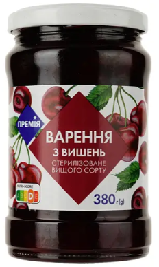 Варення Премія з вишень, 380 г